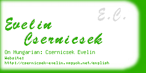 evelin csernicsek business card